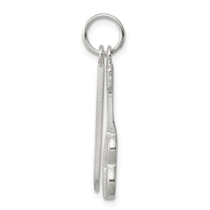 Sterlingsilber Poliert Violin & Schleife Charm