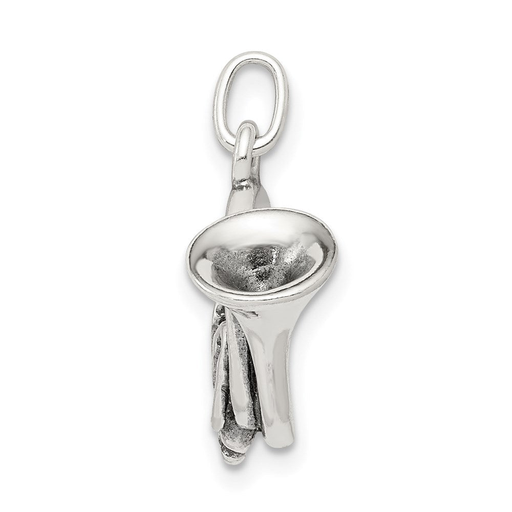 Sterlingsilber Antikisiert French Horn Charm