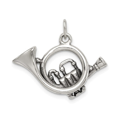 Sterlingsilber Antikisiert French Horn Charm
