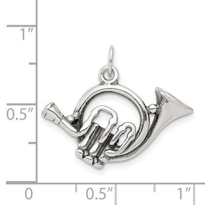 Sterlingsilber Antikisiert French Horn Charm