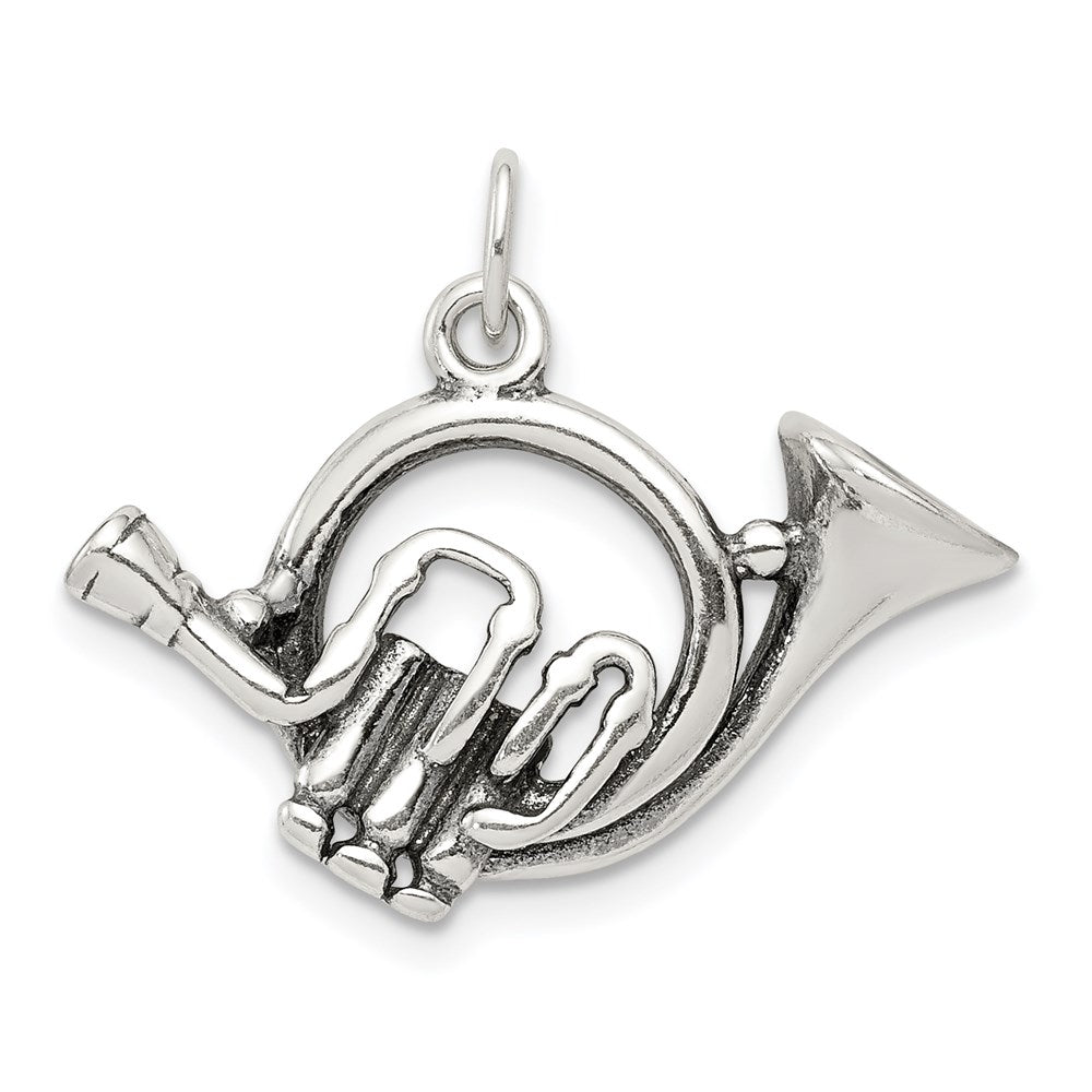 Sterlingsilber Antikisiert French Horn Charm