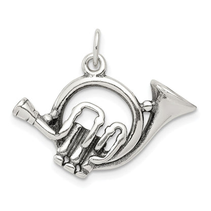 Sterlingsilber Antikisiert French Horn Charm