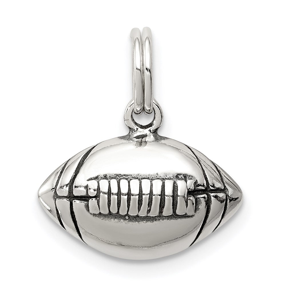 Sterlingsilber Antikisiert Football Charm