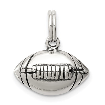 Sterlingsilber Antikisiert Football Charm