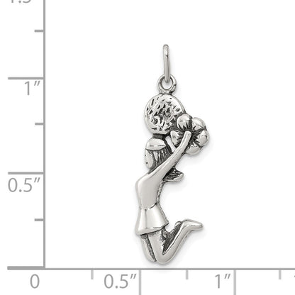 Sterlingsilber Antikisiert Cheerleader Charm