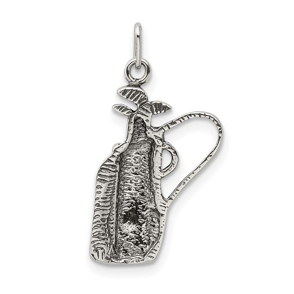 Sterlingsilber Antikisiert Golf Clubs mit Bag Charm