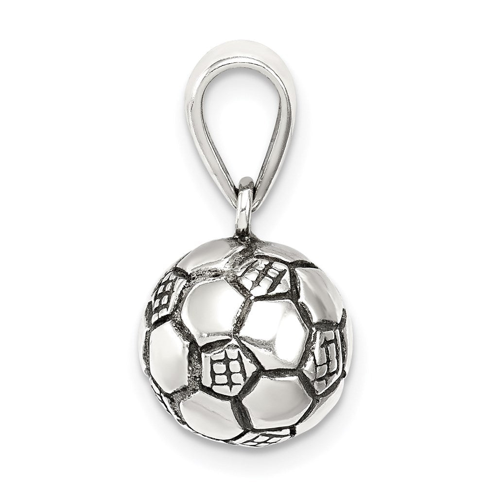 Sterlingsilber Antikisiert Fußball Kugel Anhänger