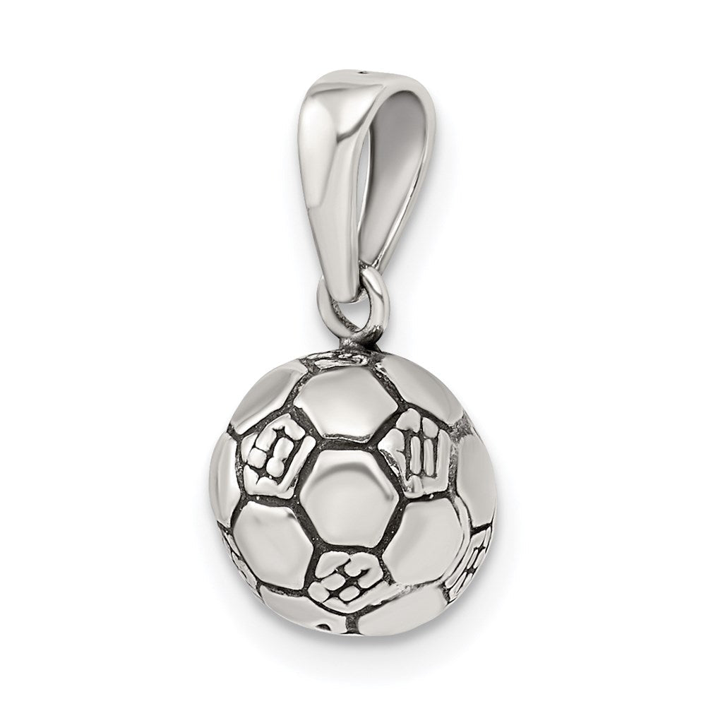 Sterlingsilber Antikisiert Fußball Kugel Anhänger