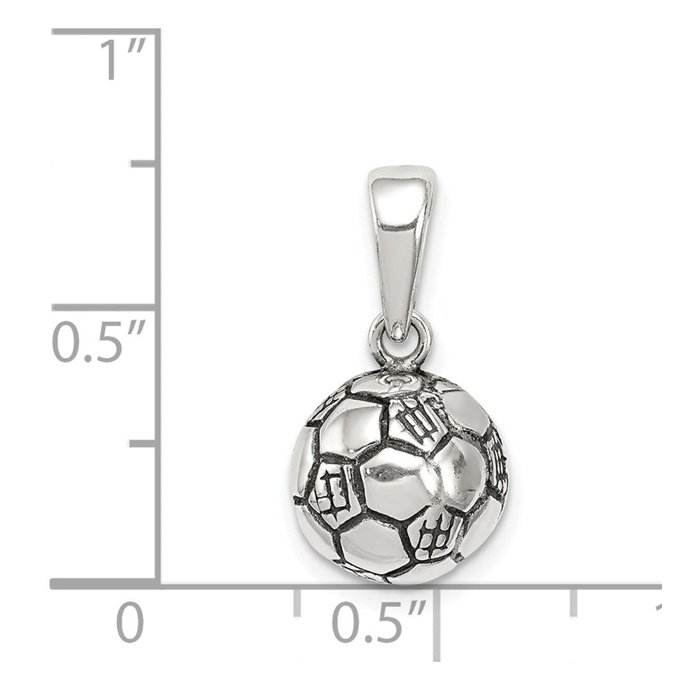 Sterlingsilber Antikisiert Fußball Kugel Anhänger