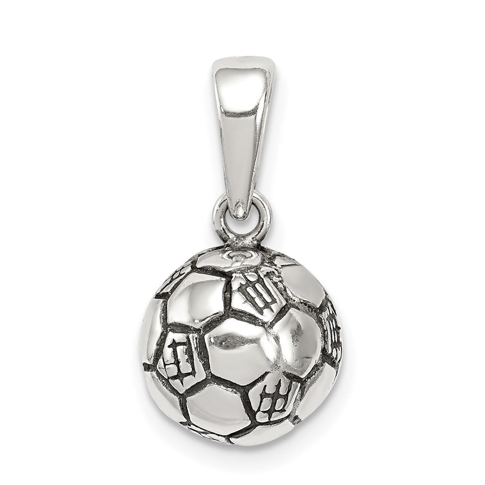 Sterlingsilber Antikisiert Fußball Kugel Anhänger