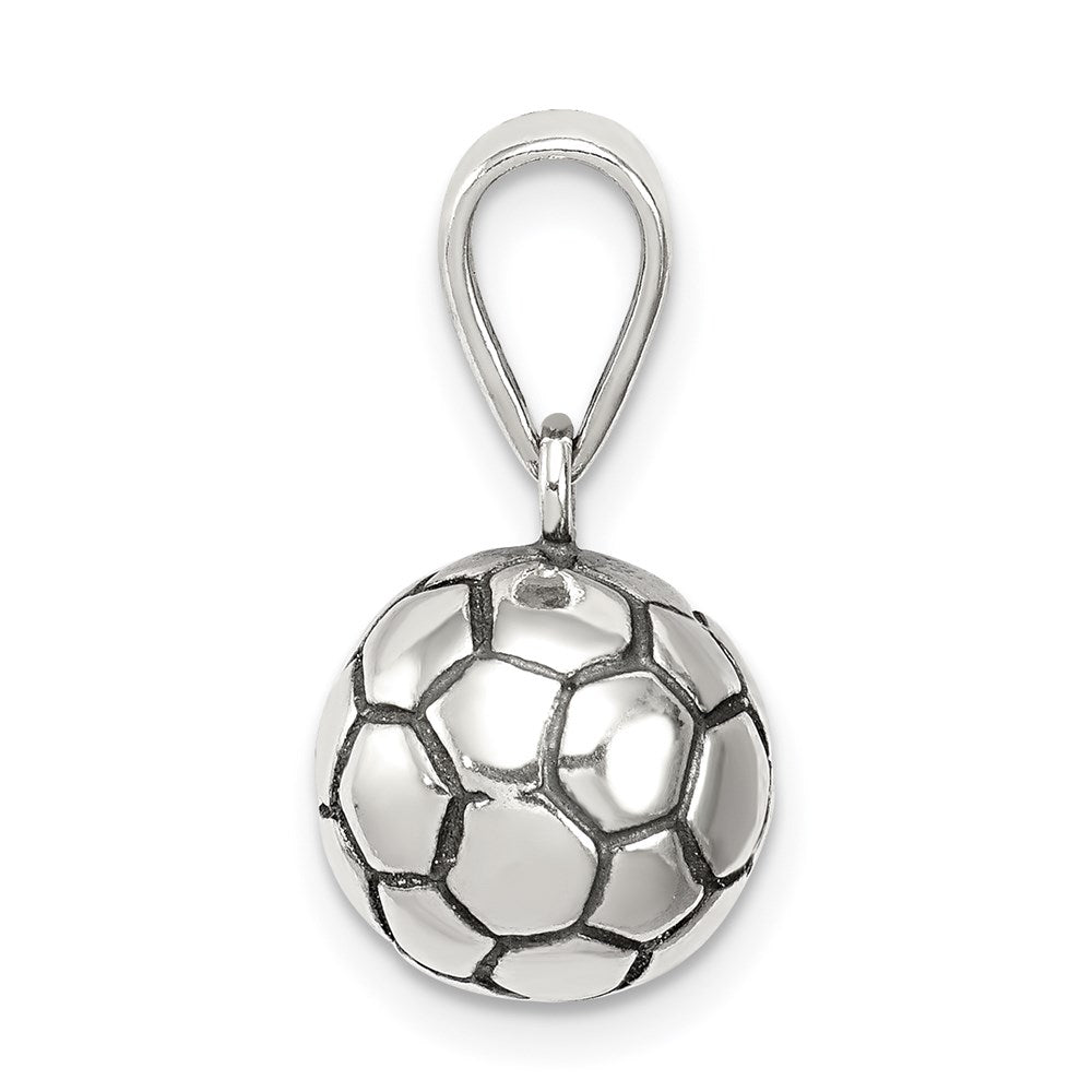 Sterlingsilber Antikisiert Fußball Kugel Anhänger