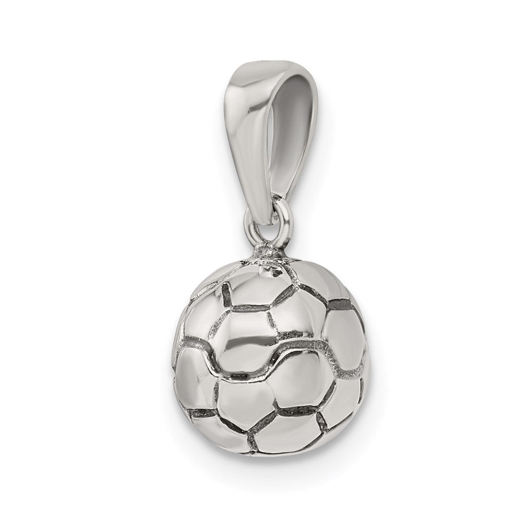 Sterlingsilber Antikisiert Fußball Kugel Anhänger