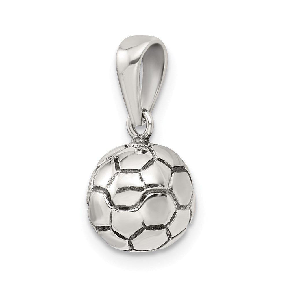 Sterlingsilber Antikisiert Fußball Kugel Anhänger