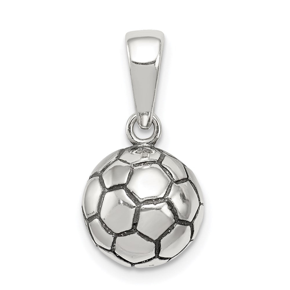 Sterlingsilber Antikisiert Fußball Kugel Anhänger