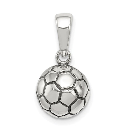 Sterlingsilber Antikisiert Fußball Kugel Anhänger