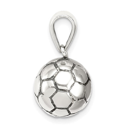Sterlingsilber Antikisiert Fußball Kugel Anhänger
