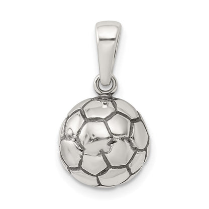 Sterlingsilber Antikisiert Fußball Kugel Anhänger