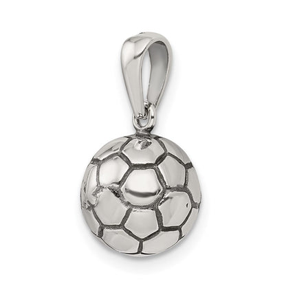 Sterlingsilber Antikisiert Fußball Kugel Anhänger