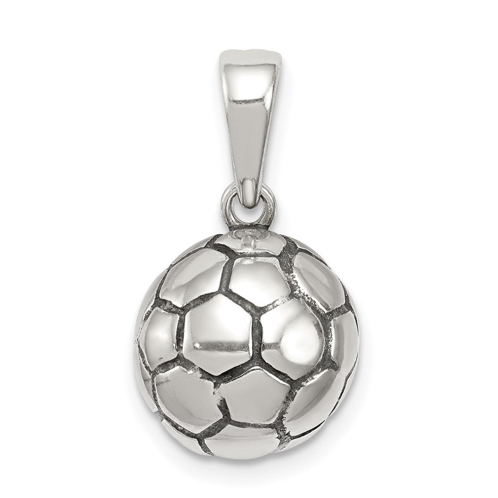 Sterlingsilber Antikisiert Fußball Kugel Anhänger