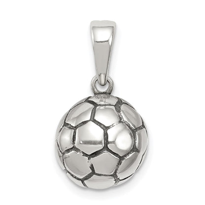 Sterlingsilber Antikisiert Fußball Kugel Anhänger