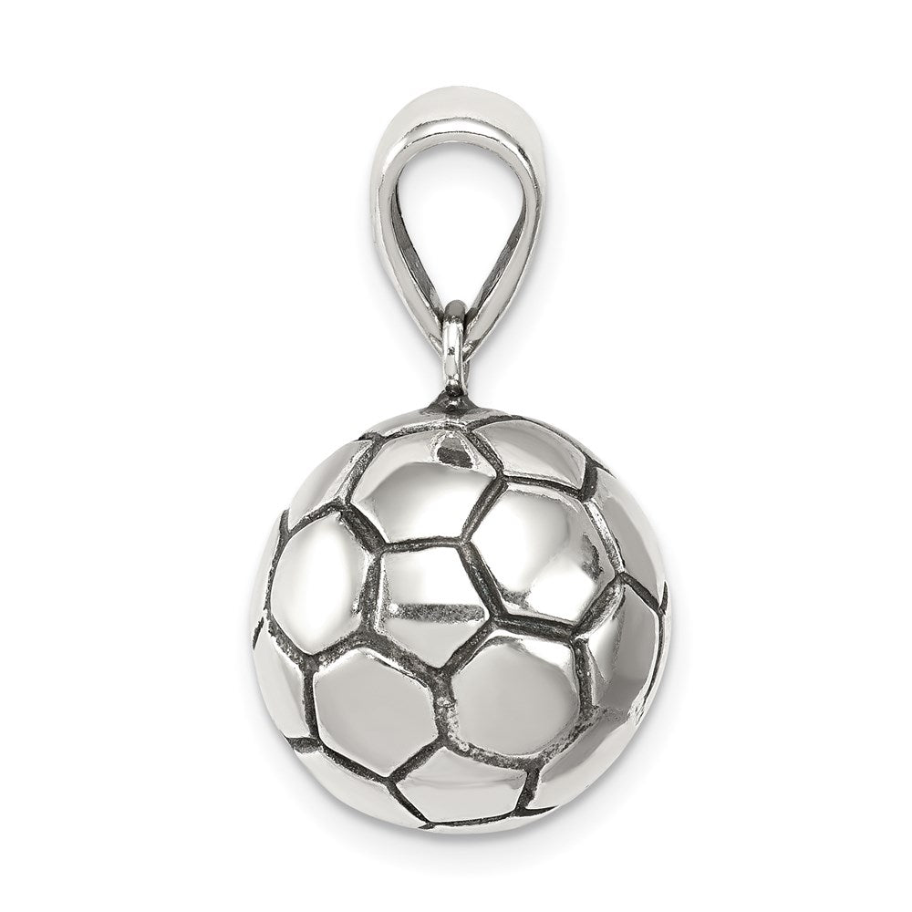 Sterlingsilber Antikisiert Fußball Kugel Anhänger