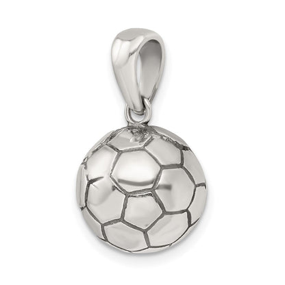 Sterlingsilber Antikisiert Fußball Kugel Anhänger