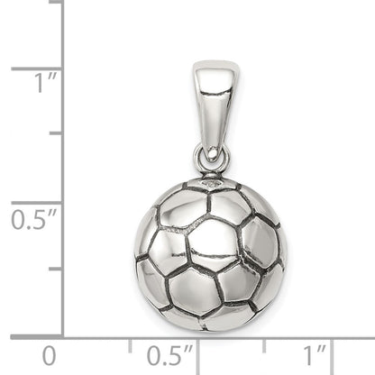 Sterlingsilber Antikisiert Fußball Kugel Anhänger