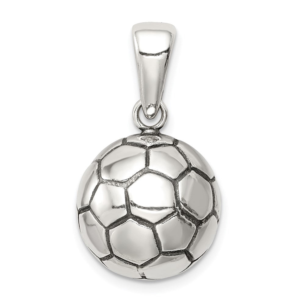 Sterlingsilber Antikisiert Fußball Kugel Anhänger
