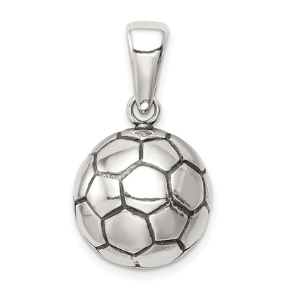 Sterlingsilber Antikisiert Fußball Kugel Anhänger