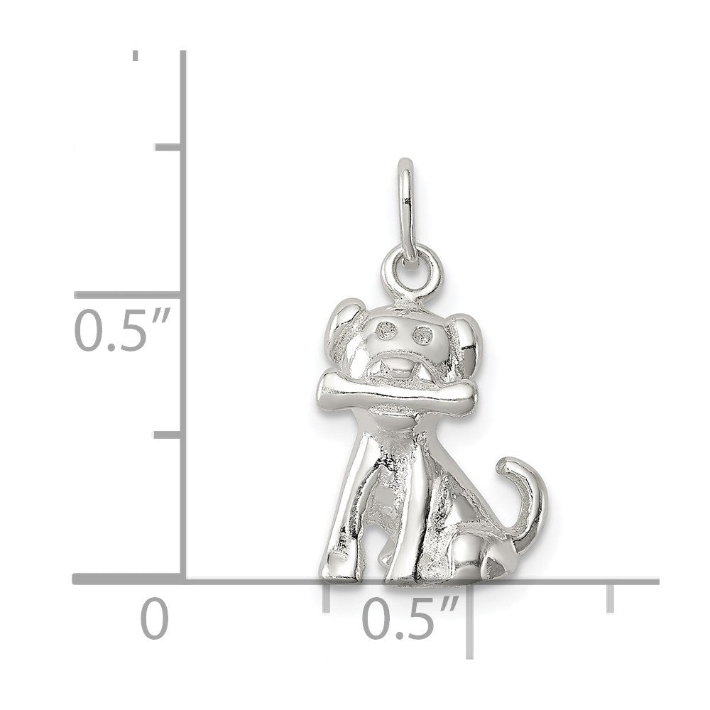 Sterlingsilber Doggie mit Bone Charm