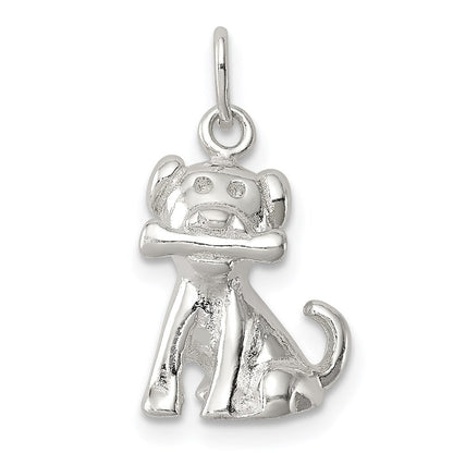 Sterlingsilber Doggie mit Bone Charm
