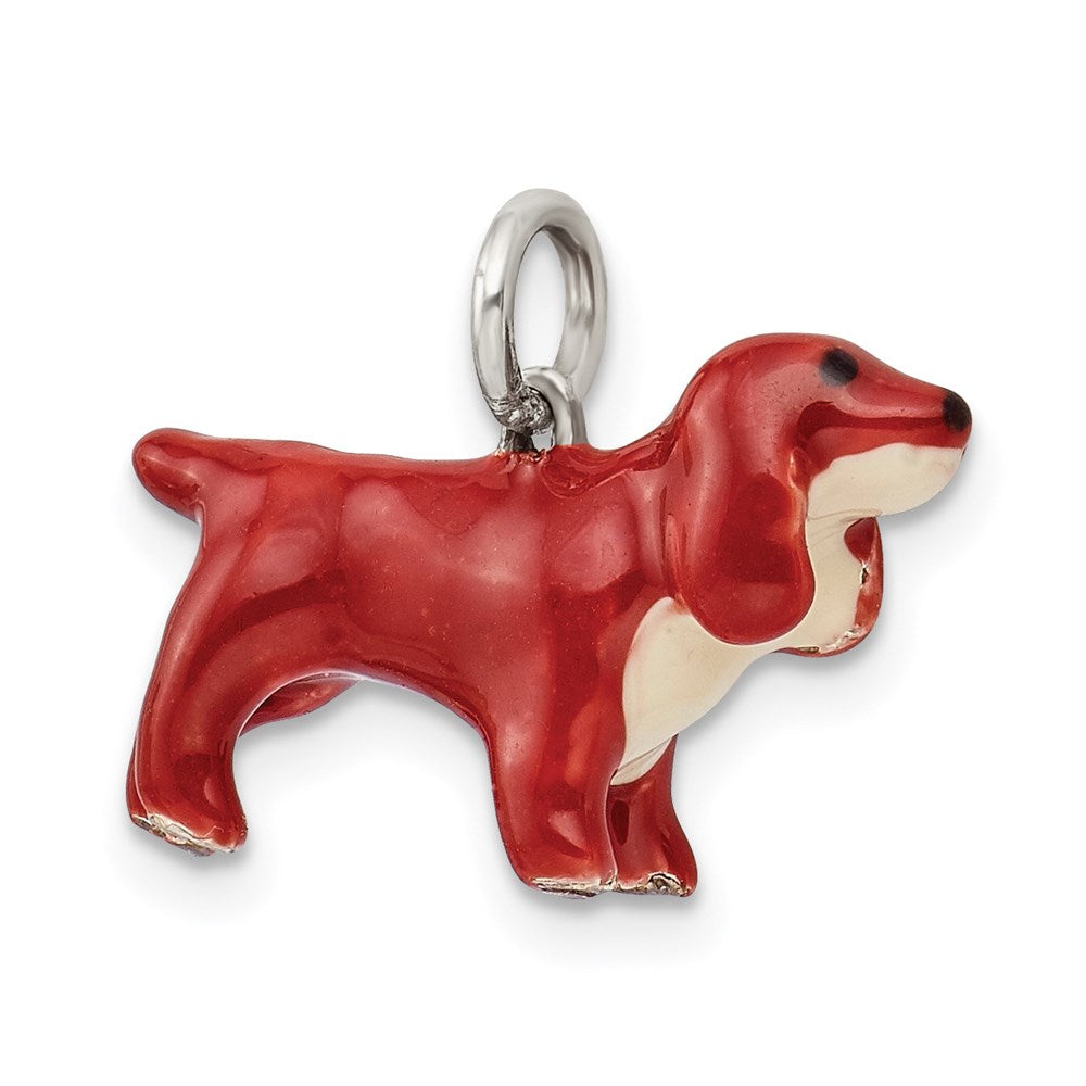 Sterlingsilber Emailliert Cocker Spaniel Anhänger