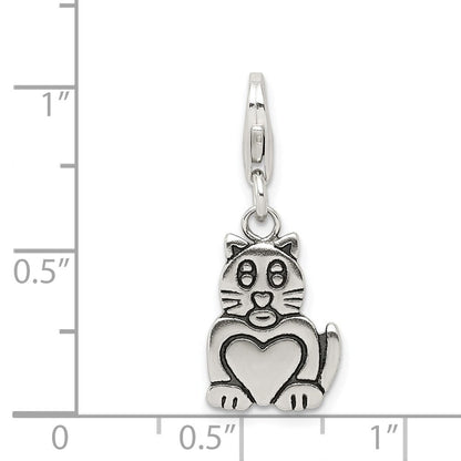 Sterlingsilber Antikisiert Katze Charm