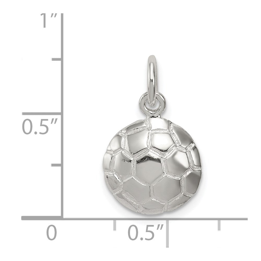 Sterlingsilber Fußball Kugel Charm