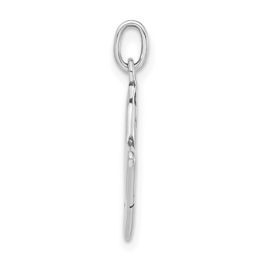 Sterlingsilber Poliert & Antikisiert Katze Charm