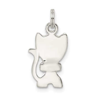 Sterlingsilber Emailliert Katze Charm