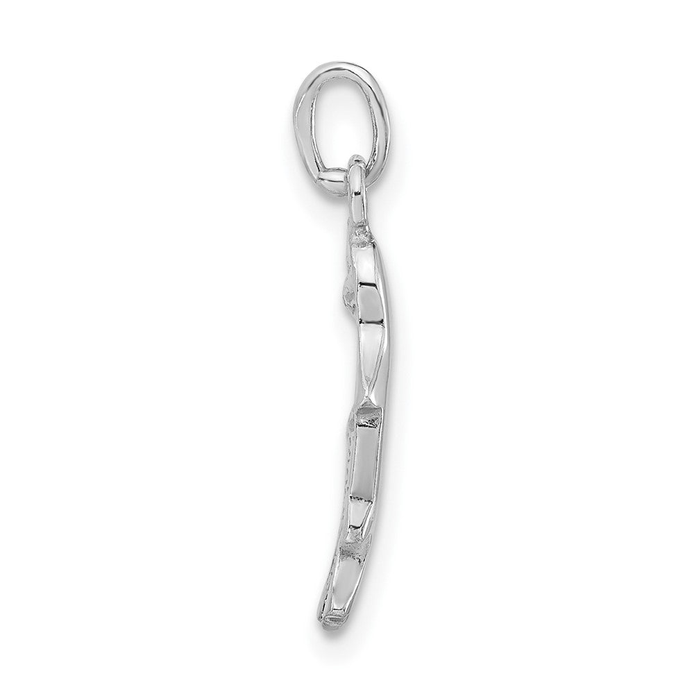 Sterlingsilber Poliert Zirkonia Vogel Charm