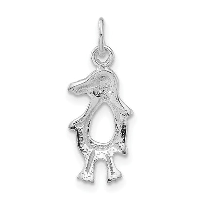 Sterlingsilber Poliert Zirkonia Vogel Charm