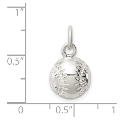 Sterlingsilber Baseball Charm