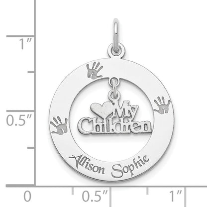 Sterlingsilber Rhodiniert Personalizable My Kinder Charm
