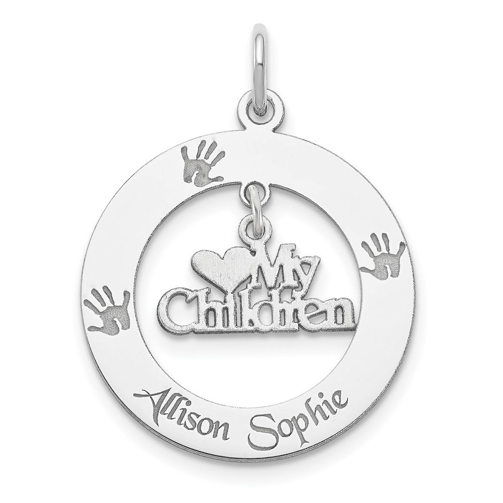 Sterlingsilber Rhodiniert Personalizable My Kinder Charm