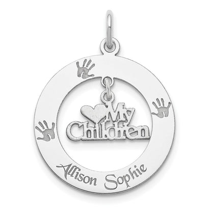 Sterlingsilber Rhodiniert Personalizable My Kinder Charm