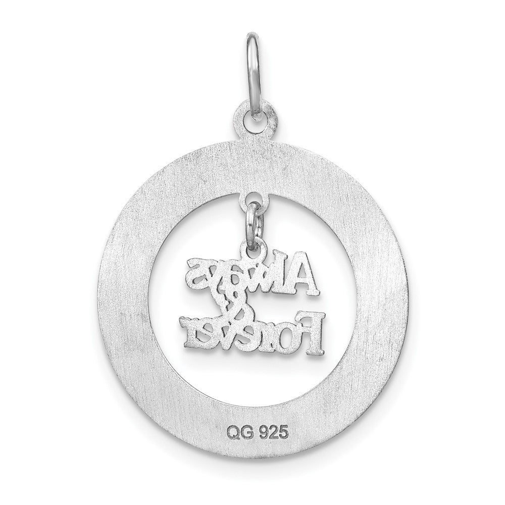 Sterlingsilber Rhodiniert Personalizable Immer & für Immer Charm