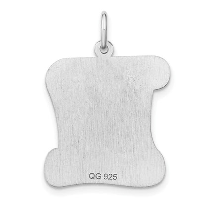 Sterlingsilber Rhodiniert Personalizable Birth Certificate Charm