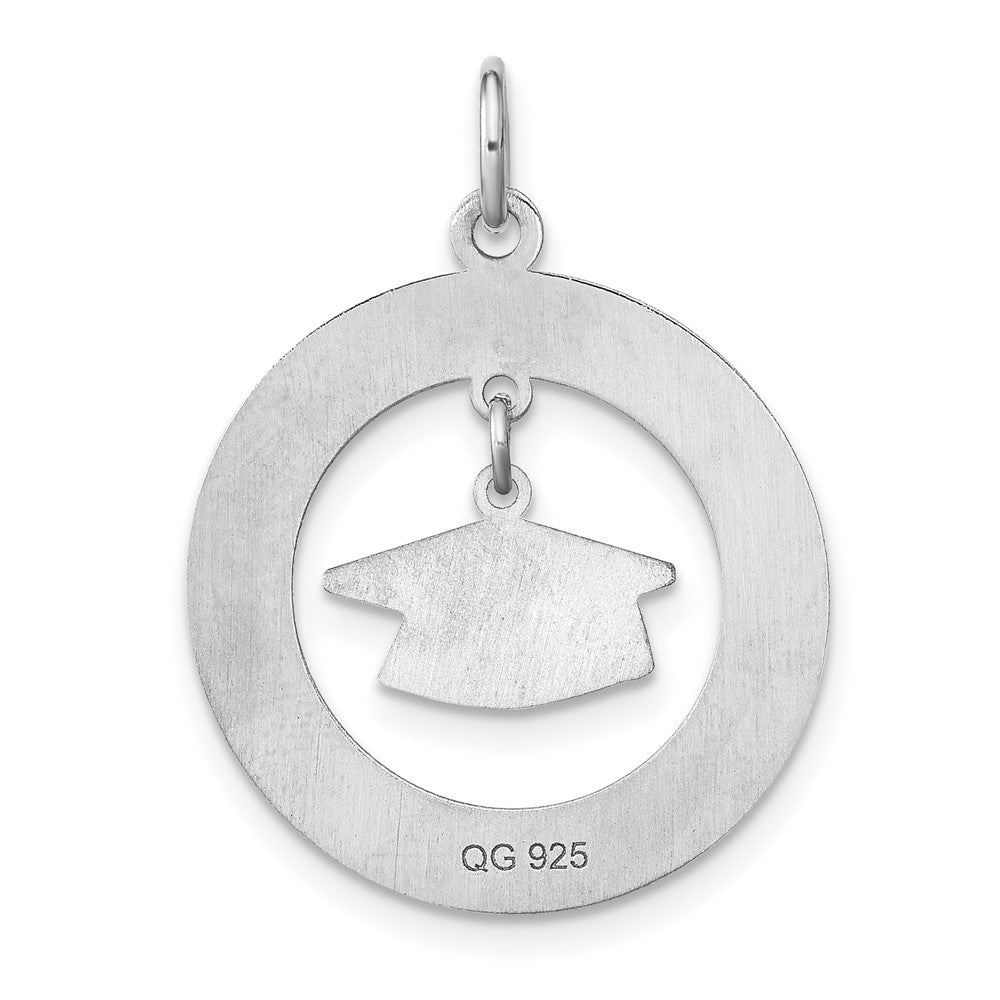 Sterlingsilber Ss/rhodiniert Personalisiert Abschluss Charm