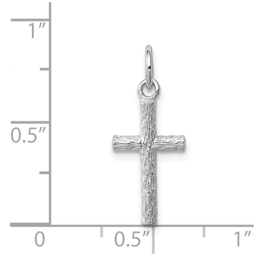 Sterlingsilber Rhodiniert Kreuz Anhänger