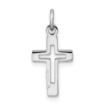 Sterlingsilber Rhodiniert Kreuz Anhänger