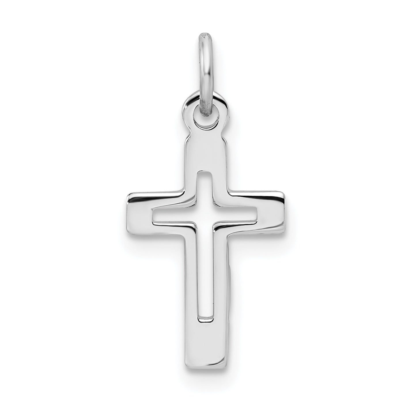 Sterlingsilber Rhodiniert Kreuz Anhänger