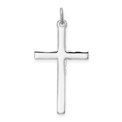 Sterlingsilber Rhodiniert Poliert Epoxid & Vergoldet Kreuz Anhänger