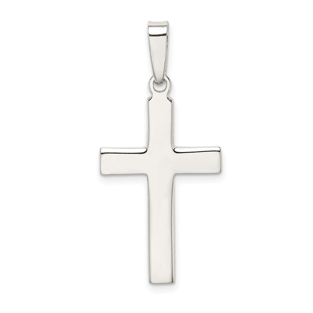 Sterlingsilber Poliert und Matt Finish Kreuz Anhänger